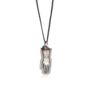 Tama Oxidized Hand Pendant