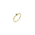 Gold 18k Ring with Emerald by Yannis Sergakis