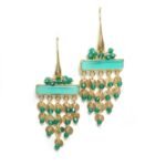 Green Chalcedony Earrings