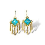 Copper Turquoise Earrings