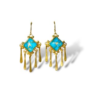 Copper Turquoise Earrings