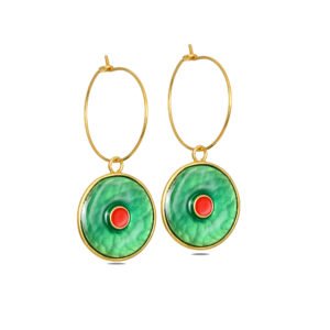 Enamel Eye Earrings