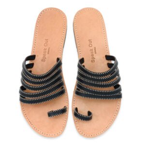 Maria Black Lines - Speak Out Sandals